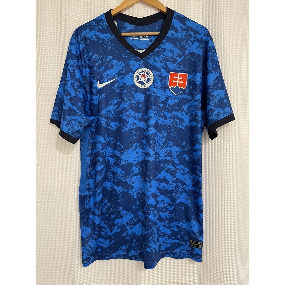 Nike 2020 Slovakia Dri-Fit Jersey Blue Futbol Soccer XXL Slovensky Futbalovy SFZ